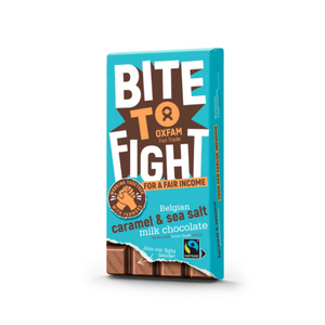 Oxfam Fair Trade - Bite to Fight Milk Choc Cara Salt, 180g