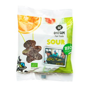 Oxfam Fair Trade - Organic Sour Gummy Bears, 100g | Pack of 20