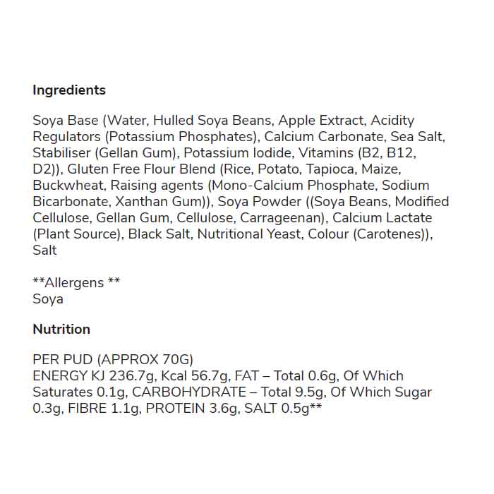 Plantside - Gluten Free Yorkshire Puddings (x6), 100g - back