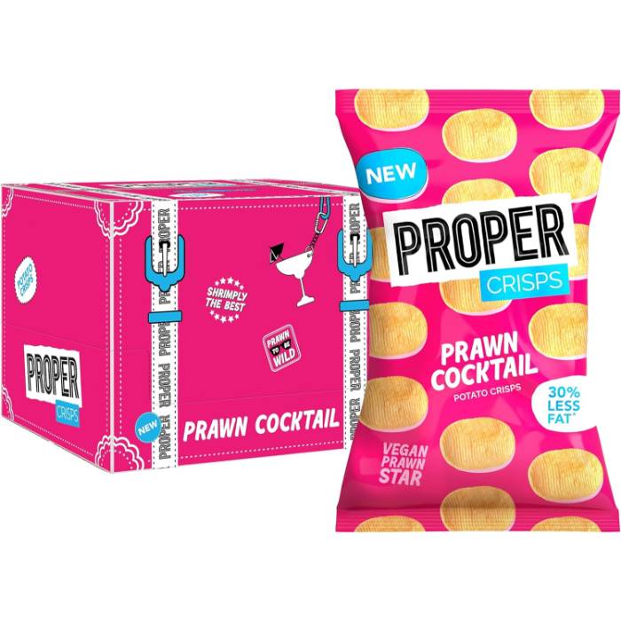Proper Crisps - Crisps Prawn Cocktail, 30g  Pack of 24