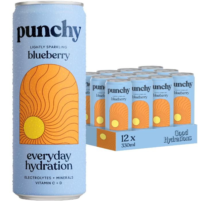 Punchy Drinks - Blueberry Hydration, 330ml  Pack of 12