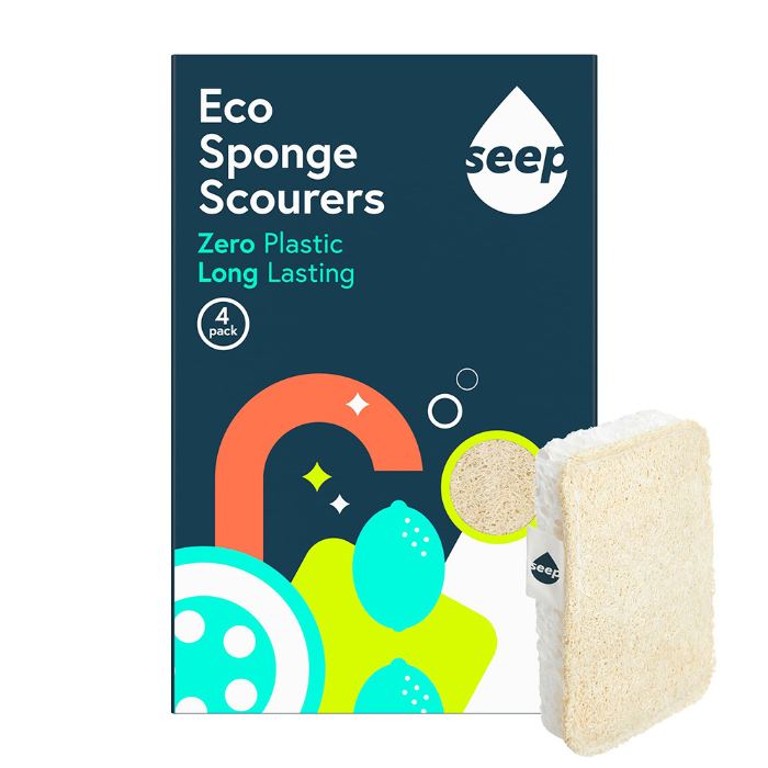 Seep Living - Eco Sponge Scourer 4-Pack,  Pack of 10
