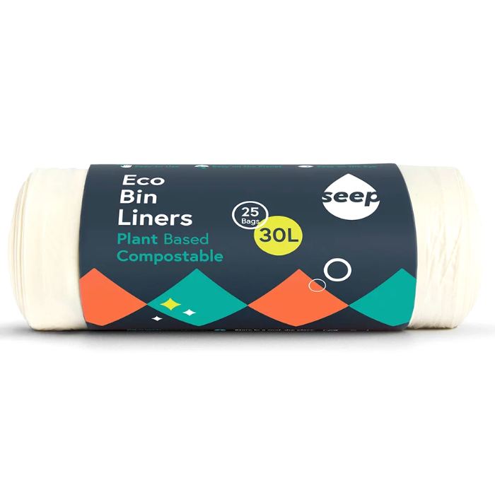 Seep Living - Medium Compostable Bin Liners 25x 30L,  Pack of 10