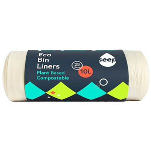 Seep Living - Small Compostable Bin Liners 25x10L, | Pack of 15