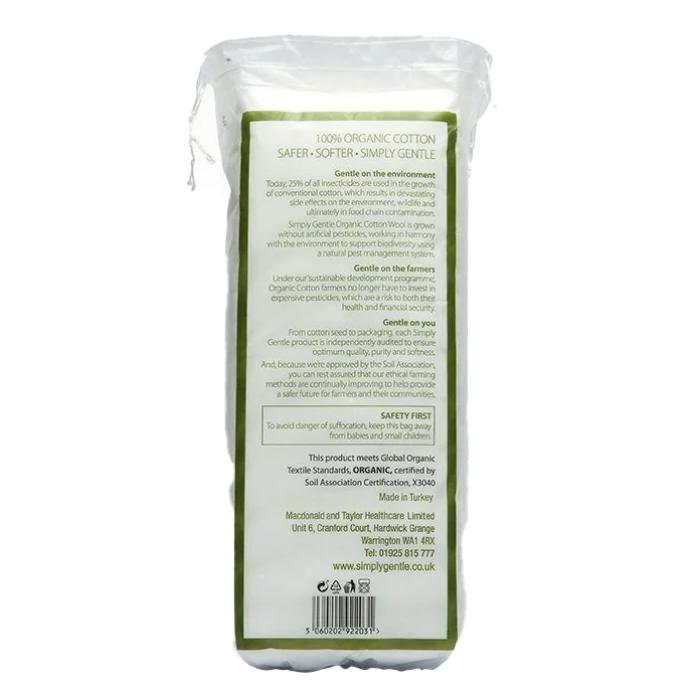 Simply Gentle - Simply Gentle Cotton Pleats Organic, 100 Units - back