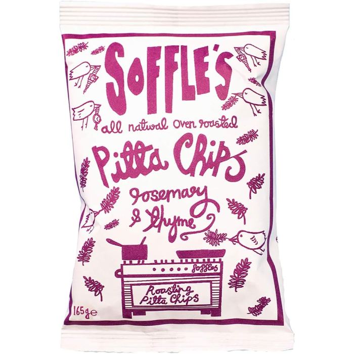 Soffle's Pitta Chips - Rosemary and Thyme, 60g  Pack of 15