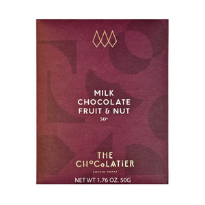 The Chocolatier - Fruit & Nut Milk Chocolate Bar, 50g | Pack of 15