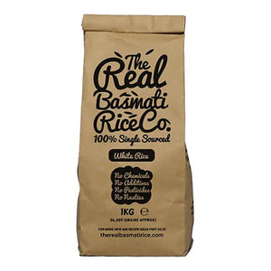 The Real Basmati Rice Co - Rice Bags, 1kg - Pack of 10 | Multiple Options