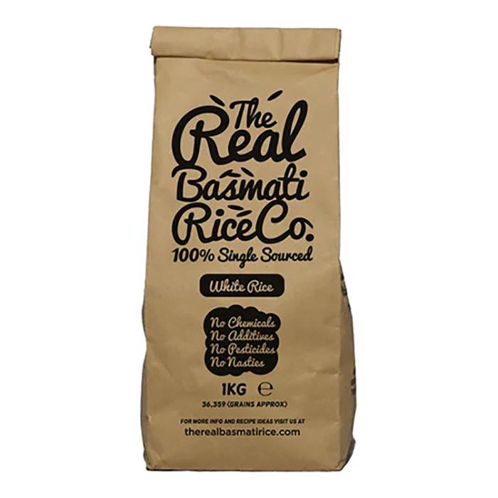 The Real Basmati Rice Co - White Rice Bags, 1kg - Pack of 10