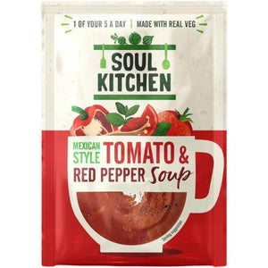 The Soul Soup Company - Soul Kitchen Mexican style Red Pepper & Tomato Soup, 25g | Multiple Options