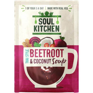 The Soul Soup Company - Soul Kitchen Thai Style Beetroot and Coconut Soup, 25g | Multiple Options