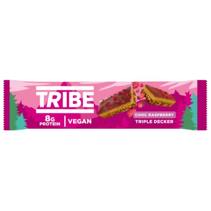 Tribe - Triple Decker Choc Raspberry - Bar, 40g