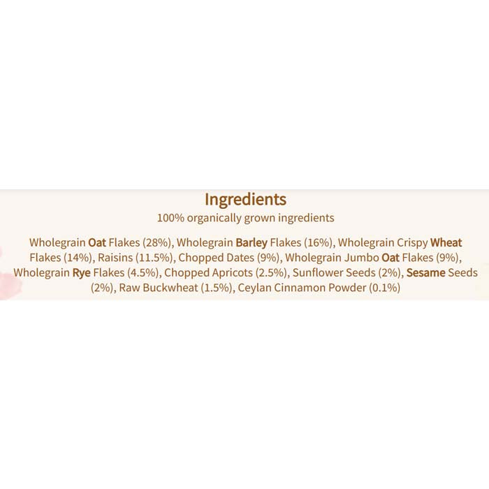 Alara - Organic Muesli - Original, 650g - back