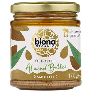 Biona - Organic Almond Butter, Smooth, 170g | Multiple Options