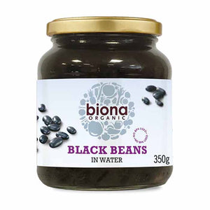 Biona - Organic Black Beans in a Glass Jar, 350g