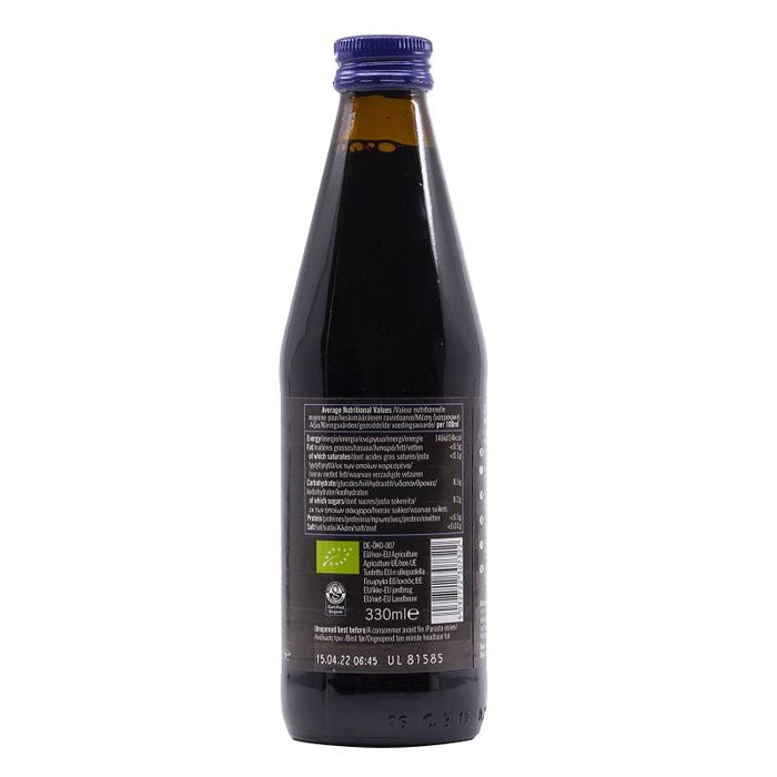 Biona - Organic Blueberry Pure Juice, 330ml - back