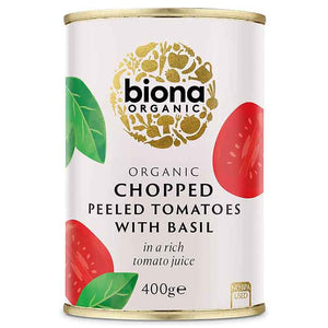 Biona - Organic Chopped Tomatoes & Basil, 400g