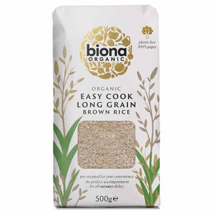 Biona - Organic Easy Cook Long Grain Brown Rice, 500g | Multiple Options