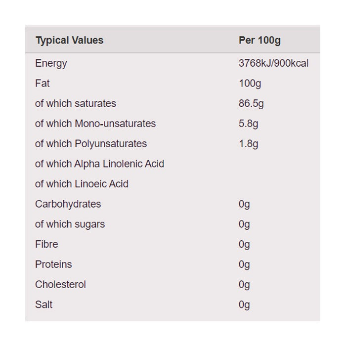 Biona - Organic Raw Virgin Coconut Oil, 1200g - back