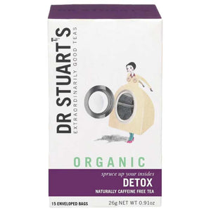 Dr Stuarts - Organic Detox Tea Bags, 15 Sachets | Pack of 4