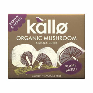 Kallo - Organic Mushroom Stock Cubes, 6 Cubes | Multiple Options