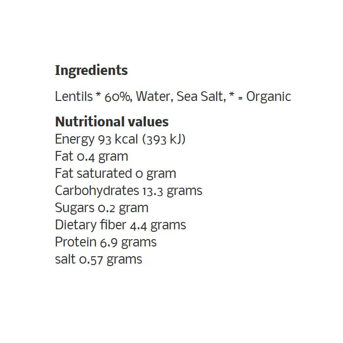 La Bio Idea - Organic Lentils, 400g - back