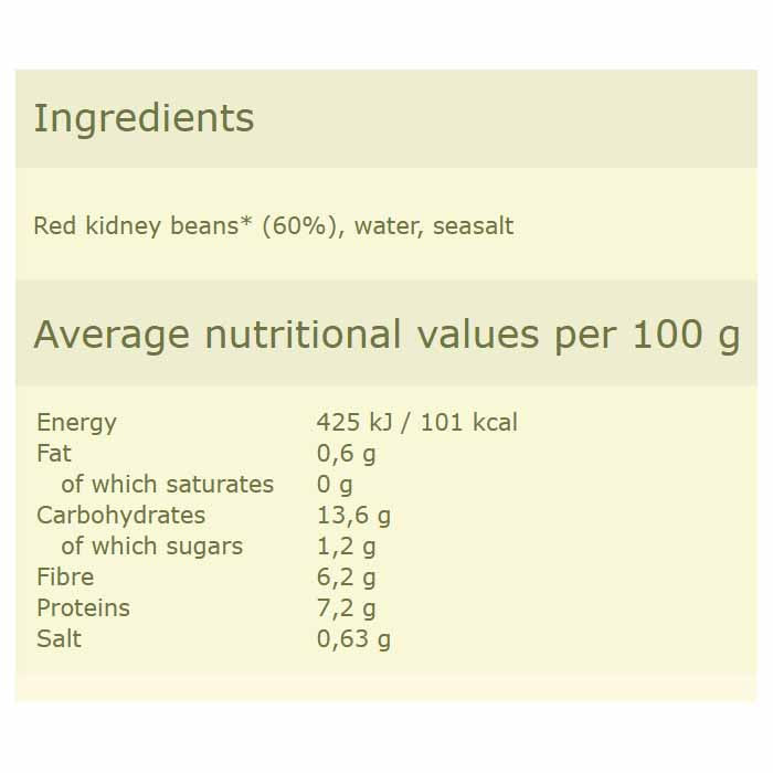 La Bio Idea - Organic Red Kidney Beans, 400g - back