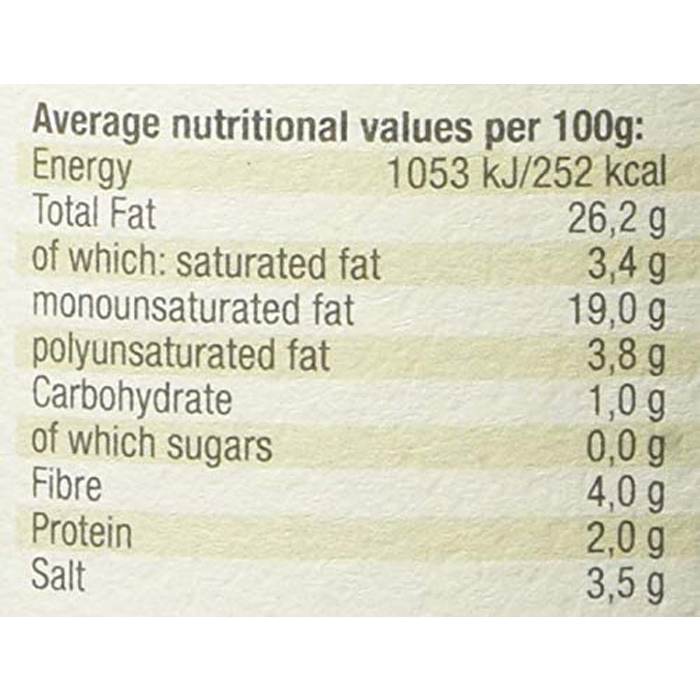 Mani - Organic Kalamata Olives al Naturale, 205g - back