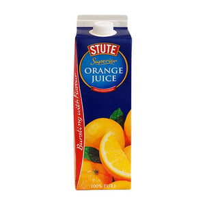 Stute - 100% Pure Orange Juice (from concentrate), 1L | Pack of 12
