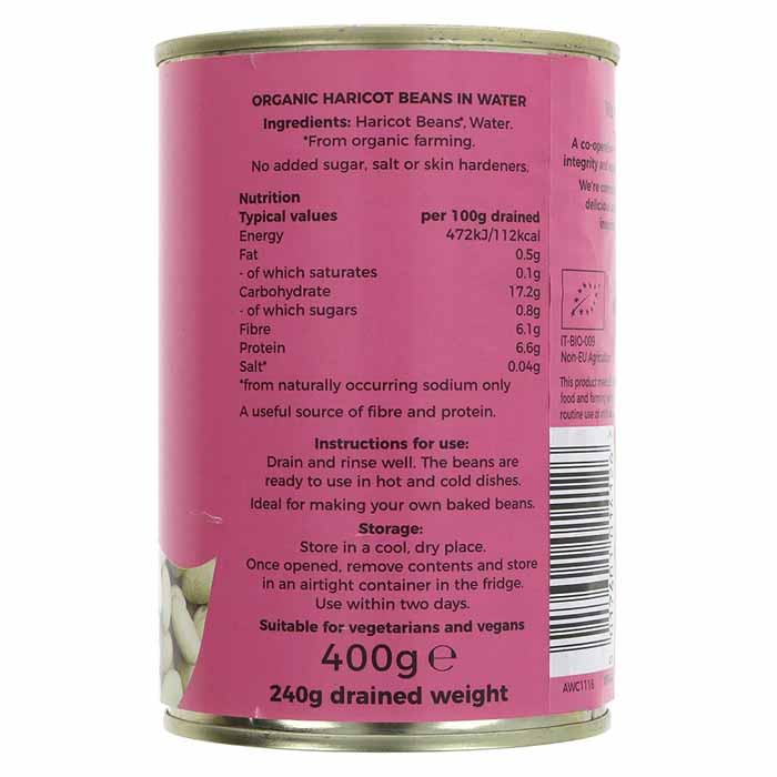 Suma - Beans No Salt Or Sugar - Organic Haricot, 400g - back