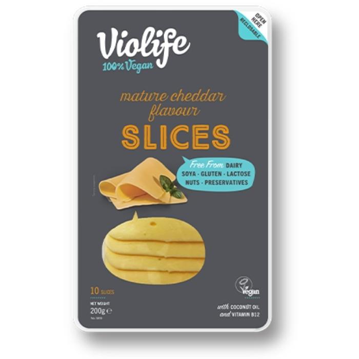 Violife - Mature Cheddar Flavour Slices, 200g - Front