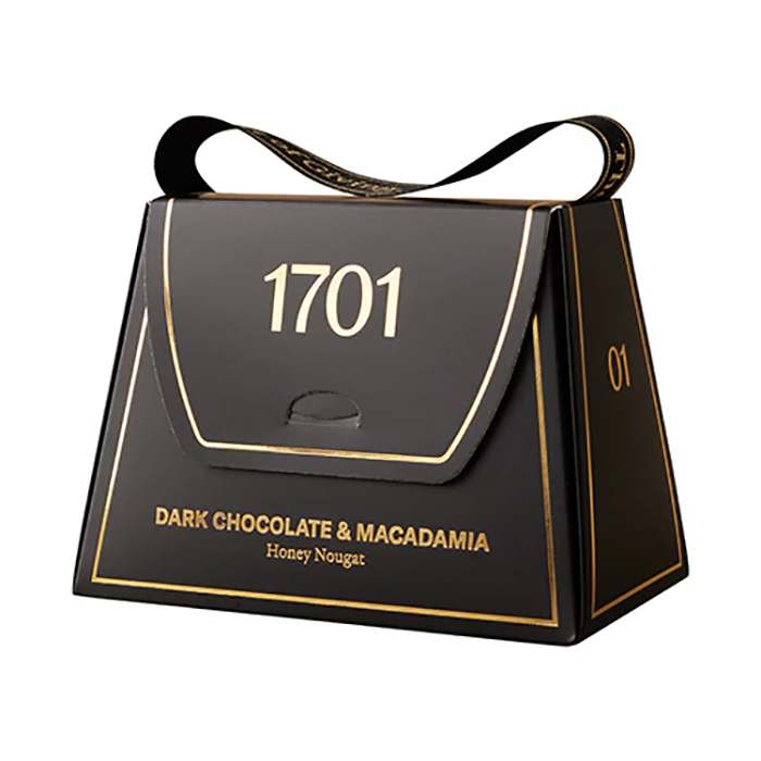 1701 - Dark Chocolate Macadamia Honey Nougat Handbag, 140g -  Pack of 10