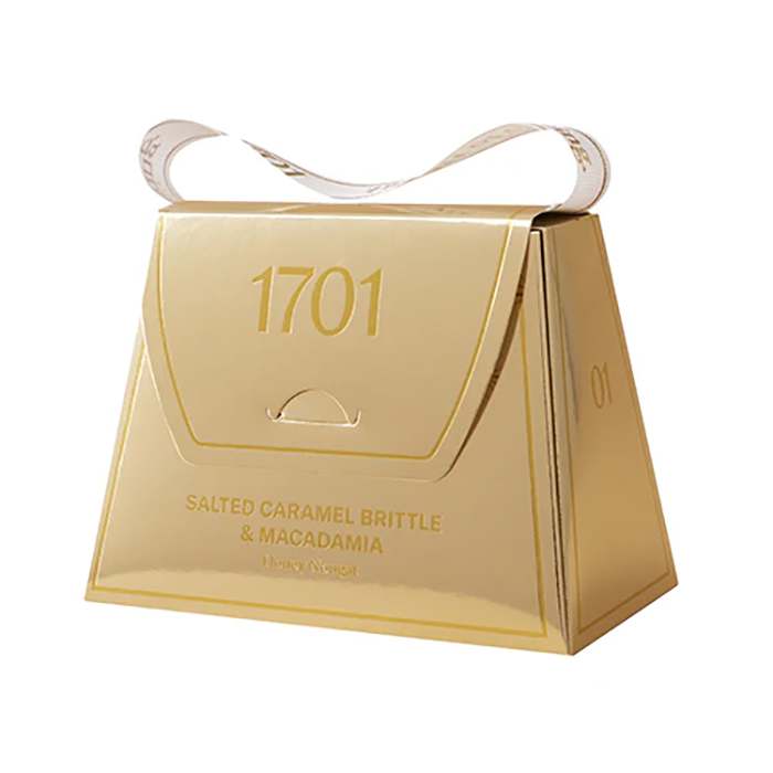 1701 - Salted Caramel Brittle & Macadamia Honey Nougat Handbag, 140g - Pack of 10