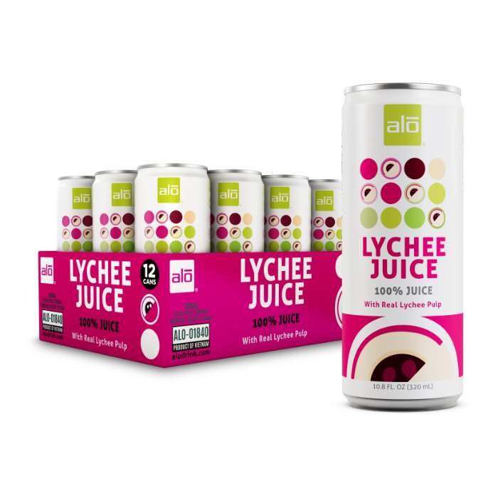 ALO - Lychee Juice with Pulp, 320ml  Pack of 12