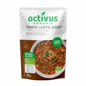 Activus - Three Lentil Soup, 400g | Pack of 9