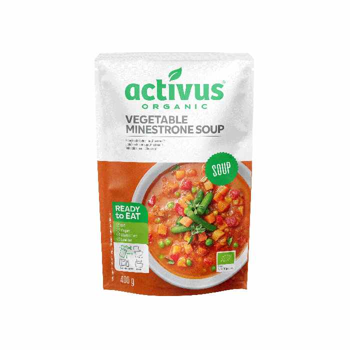 Activus - Veg Minestrone Soup, 400g  Pack of 9