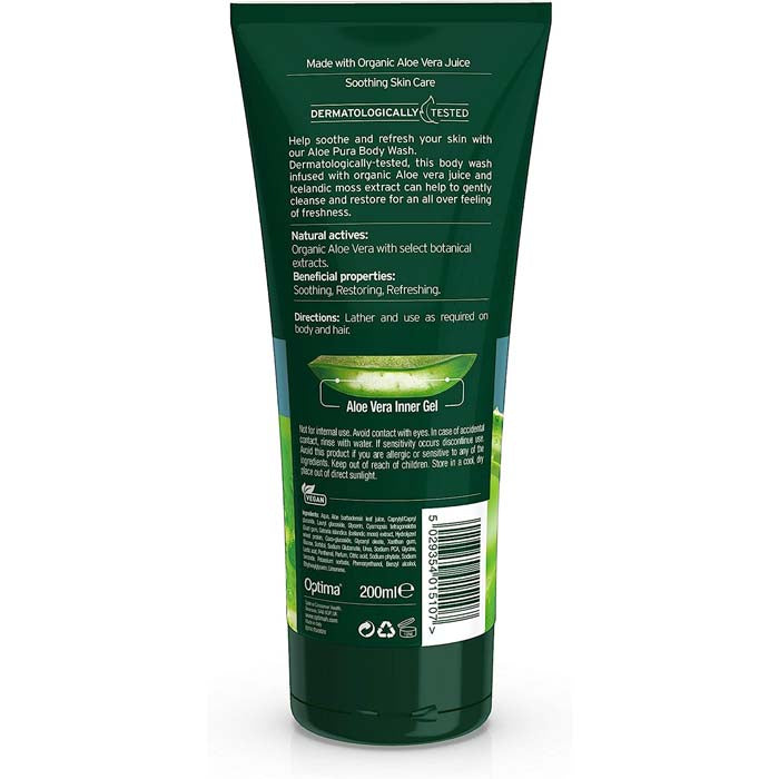 Aloe Pura - Body Wash, 200ml - Back