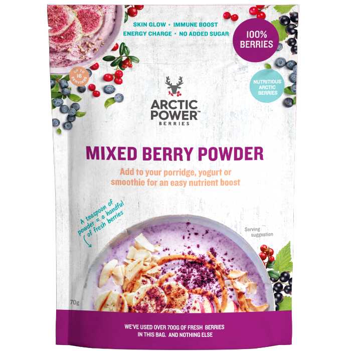 Arctic Power Berries - Mixed Berry Powder 100% Berries, 70g - Pack of 6