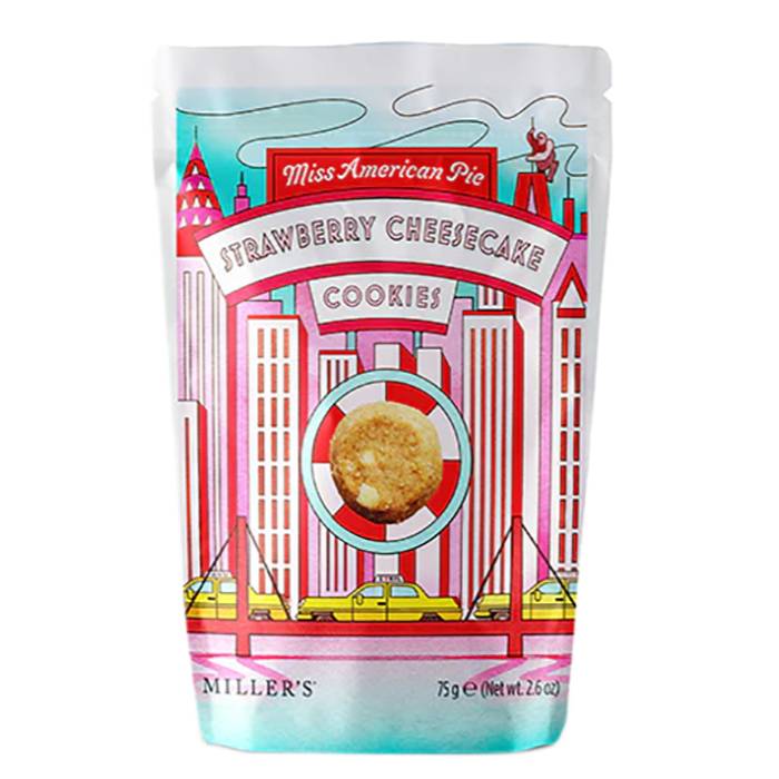 Artisan Biscuits - Strawberry Cheesecake Millers Miss American Pie, 75g  Pack of 20