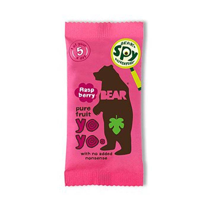 BEAR - Raspberry Fruit Yoyos, 20g - Pack of 18