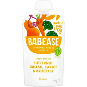 Babease - Organic Butternut Squash, Carrot & Broccoli, 100g | Pack of 8