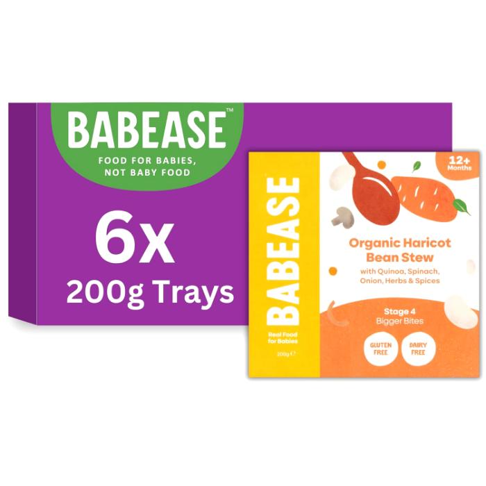 Babease - Organic Haricot Bean Stew Pot, 200g  Pack of 6