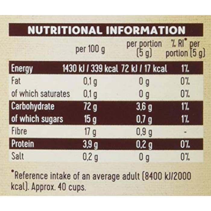 Barleycup - Original Natural Instant Cereal Drink Granules, 200g - Back