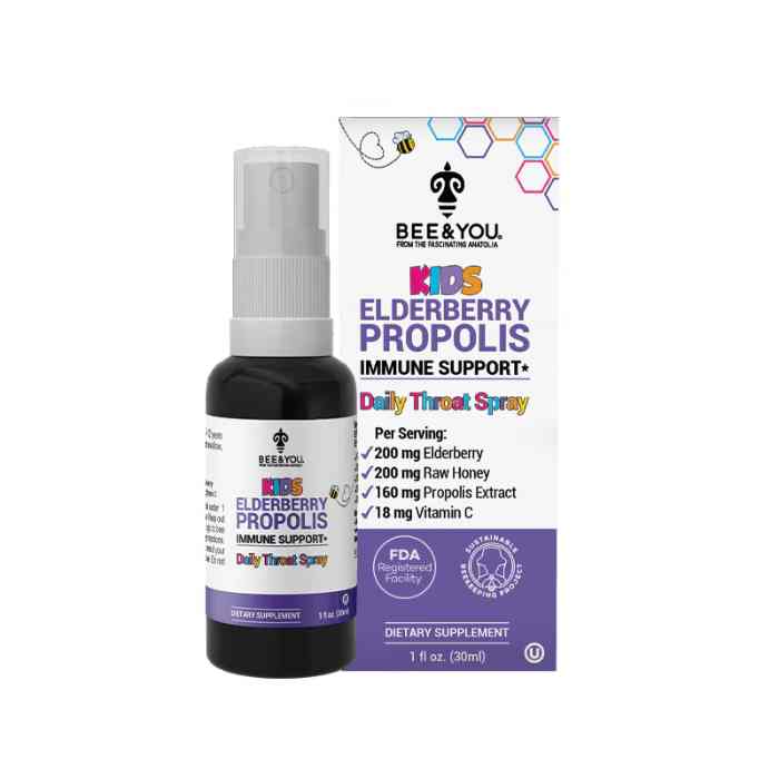 Bee&You - Elderberry Kids Throat Spray, 30ml
