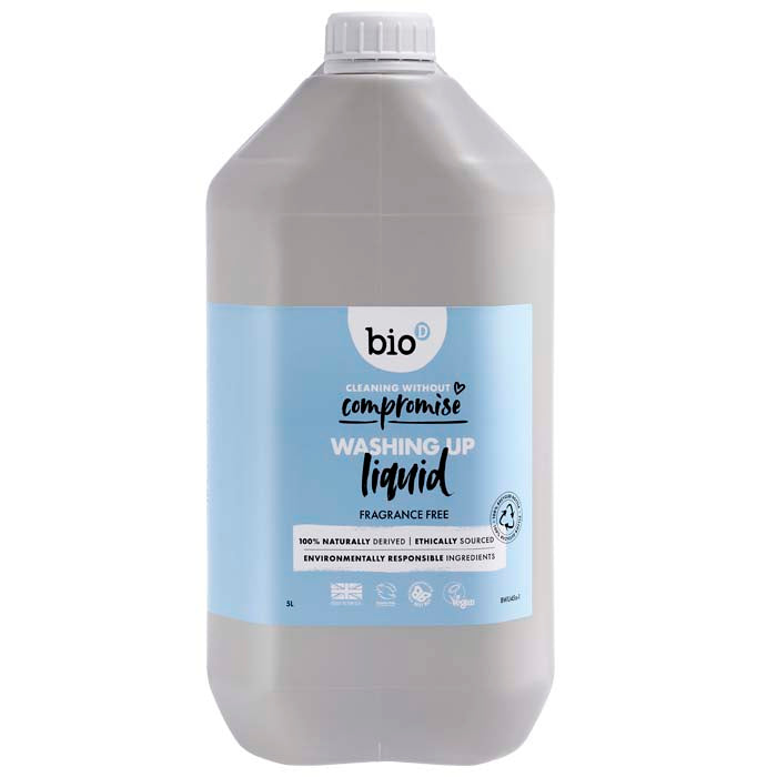 Bio-D - Concentrated Washing-Up Liquid Fragrance Free, 5L