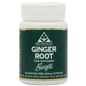 Bio Health - Ginger Root 500mg, 60 Capsules