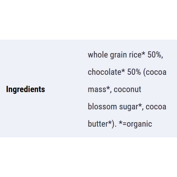 Bio Today - Rice Cakes Dark Chocolate, 100g - Back