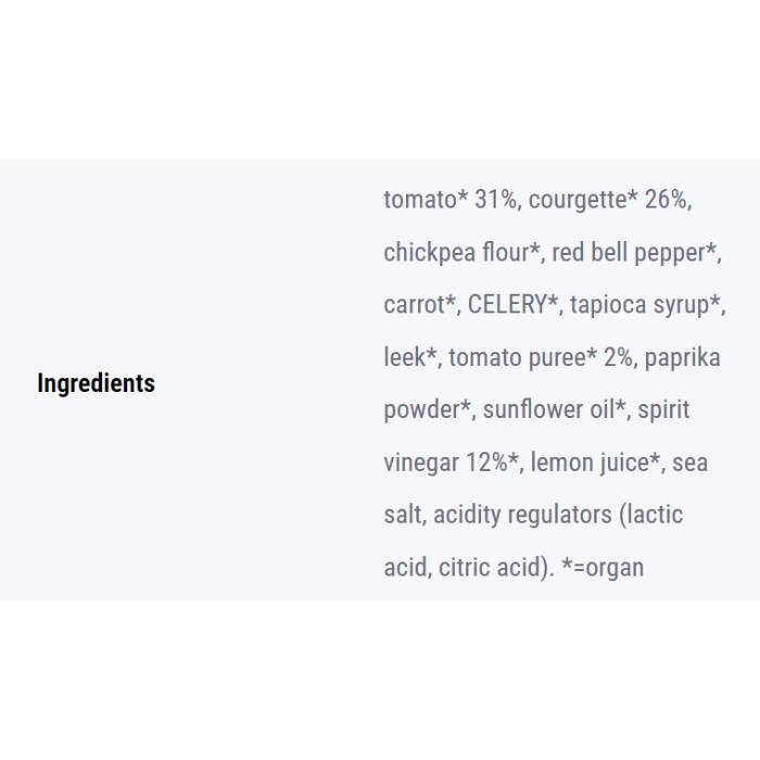 Bio Today - Tomato & Courgette Veggie Spread, 160g - Back