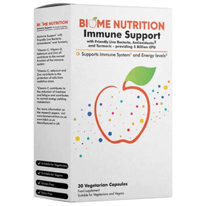 Biome - Immunity Support with Live Bacteria Antioxidants & Tumeric, 30 Capsules