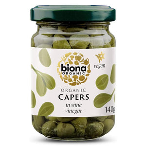 Biona - Organic Capers in Wine Vinegar, 140g